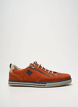 Baskets fermeture zip et lacets bout rond orange FLUCHOS homme