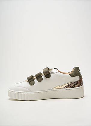 Baskets tissage satiné talon de 4 à 6cm vert VANESSA WU femme