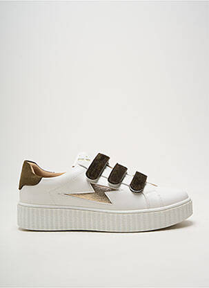 Baskets bout rond talon plat jusqu'à 3cm blanc VANESSA WU femme