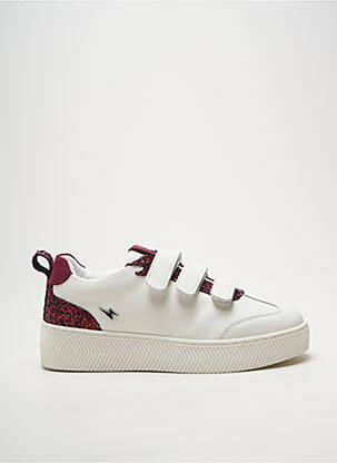 Baskets tissage tissage pailleté talon plat jusqu'à 3cm blanc VANESSA WU femme