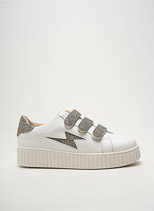 Baskets tissage satiné talon de 4 à 6cm argent VANESSA WU femme