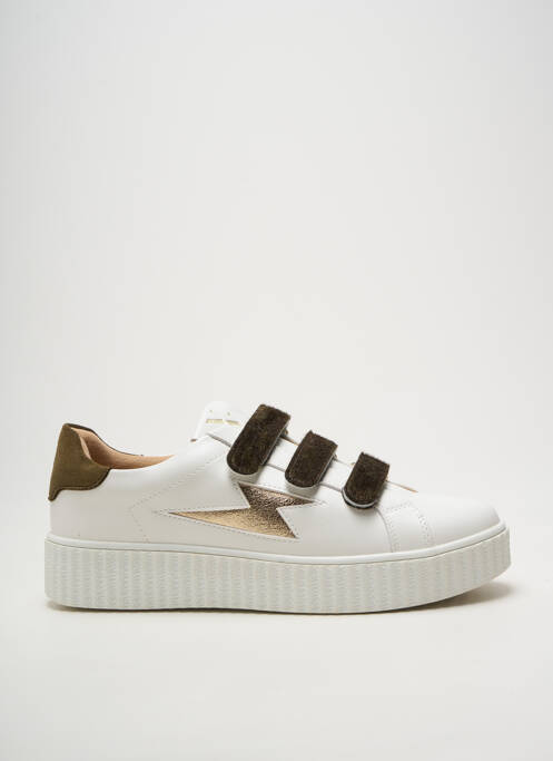 Baskets bout rond talon plat jusqu'à 3cm blanc VANESSA WU femme