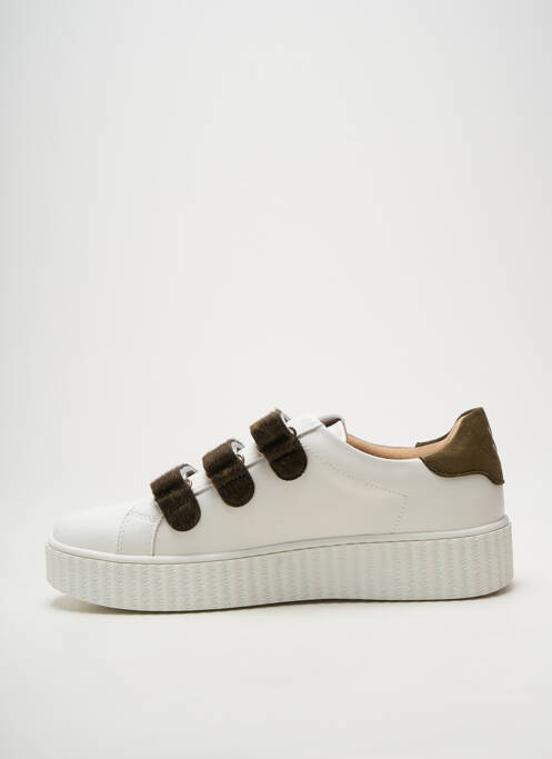 Baskets bout rond talon plat jusqu'à 3cm blanc VANESSA WU femme