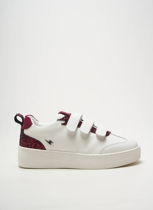 Baskets tissage tissage pailleté talon plat jusqu'à 3cm blanc VANESSA WU femme