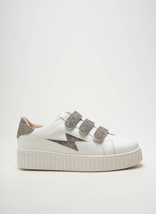 Baskets tissage satiné talon de 4 à 6cm argent VANESSA WU femme