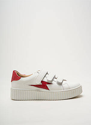 Baskets bout rond talon plat jusqu'à 3cm rouge VANESSA WU femme