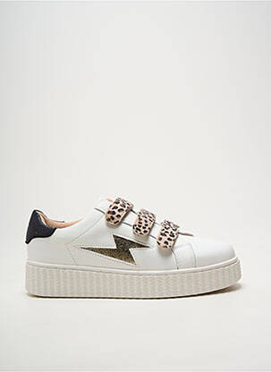 Baskets bout rond talon plat jusqu'à 3cm blanc VANESSA WU femme