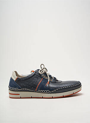 Baskets semelle amovible bout rond bleu FLUCHOS homme