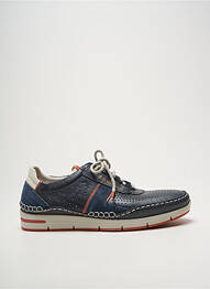 Baskets semelle amovible bout rond bleu FLUCHOS homme