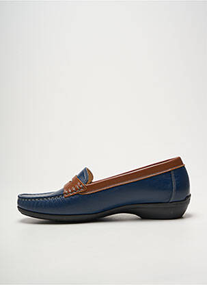 Mocassins bout rond talon plat jusqu'à 3cm bleu FLUCHOS femme