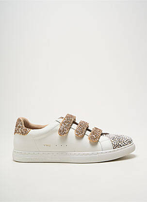 Baskets tissage tissage pailleté talon plat jusqu'à 3cm blanc VANESSA WU femme