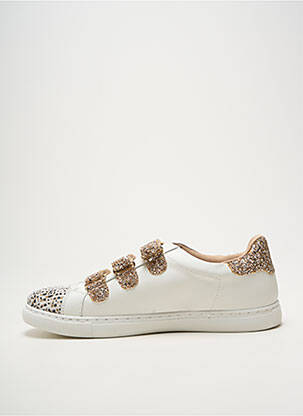 Baskets tissage tissage pailleté talon plat jusqu'à 3cm blanc VANESSA WU femme