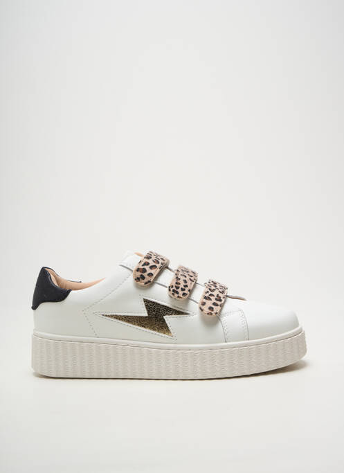Baskets bout rond talon plat jusqu'à 3cm blanc VANESSA WU femme