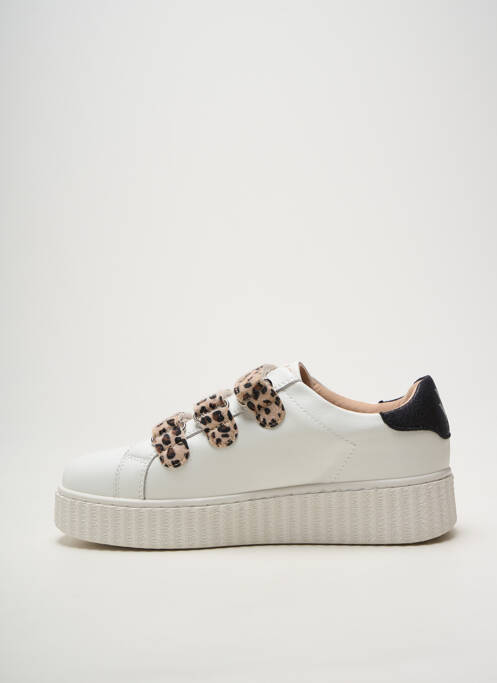 Baskets bout rond talon plat jusqu'à 3cm blanc VANESSA WU femme
