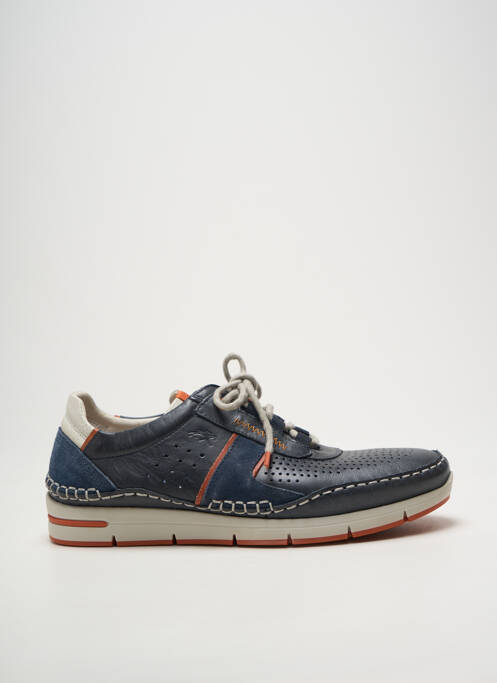 Baskets semelle amovible bout rond bleu FLUCHOS homme