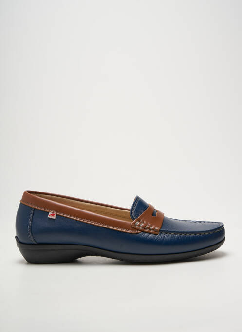 Mocassins bout rond talon plat jusqu'à 3cm bleu FLUCHOS femme