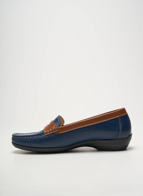 Mocassins bout rond talon plat jusqu'à 3cm bleu FLUCHOS femme
