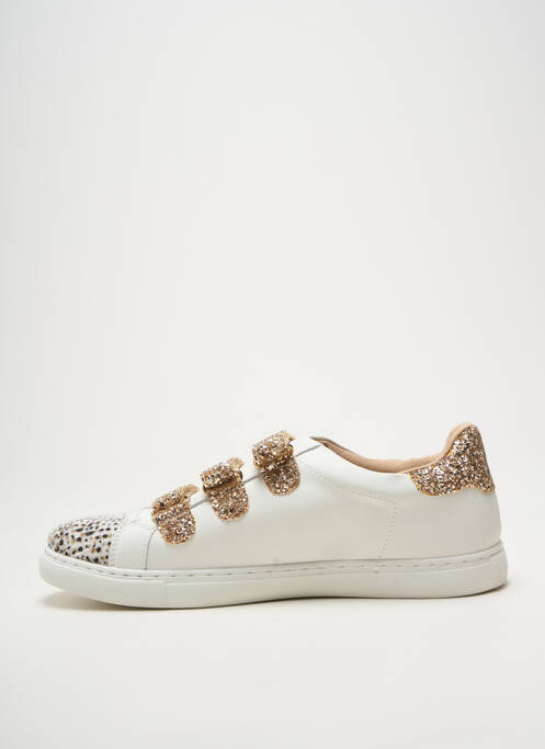 Baskets tissage tissage pailleté talon plat jusqu'à 3cm blanc VANESSA WU femme