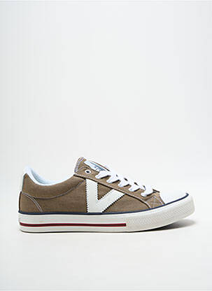 Baskets bout rond talon plat jusqu'à 3cm vert VICTORIA femme