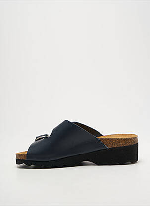 Mules/sabots tissage satiné talon de 4 à 6cm bleu ARTIKA SOFT femme