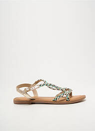 Sandales/nu pieds chiquet talon plat jusqu'à 3cm or LES TROPEZIENNES PAR M.BELARBI femme