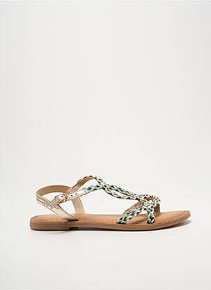 Sandales/nu pieds chiquet talon plat jusqu'à 3cm or LES TROPEZIENNES PAR M.BELARBI femme