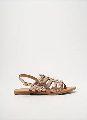 Tongs tissage satiné talon plat jusqu'à 3cm or LES TROPEZIENNES PAR M.BELARBI femme