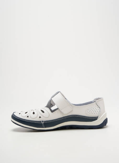 Chaussures de confort fermeture scratch talon plat jusqu'à 3cm blanc SWEET'R femme