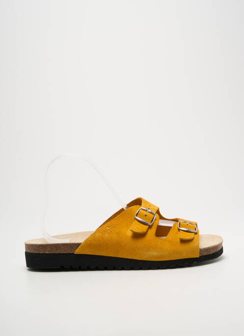 Mules/sabots voute plantaire talon plat jusqu'à 3cm jaune ARTIKA SOFT femme