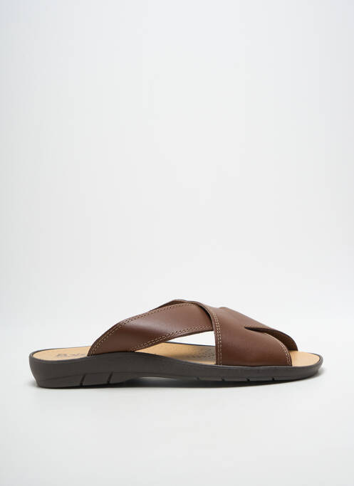 Mules/sabots bout ouvert bout ouvert marron BOISSY homme