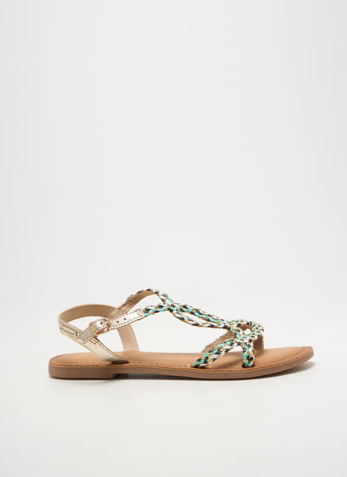 Sandales/nu pieds chiquet talon plat jusqu'à 3cm or LES TROPEZIENNES PAR M.BELARBI femme