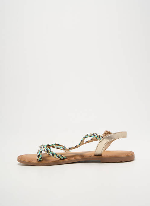 Sandales/nu pieds chiquet talon plat jusqu'à 3cm or LES TROPEZIENNES PAR M.BELARBI femme