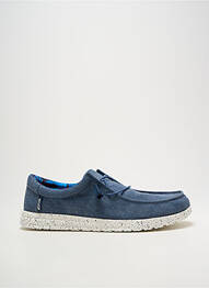 Baskets fermeture elastique bout rond bleu SHOE CORP homme