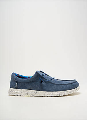 Baskets fermeture elastique bout rond bleu SHOE CORP homme