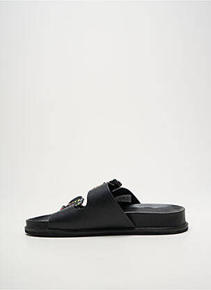 Mules/sabots tissage satiné talon plat jusqu'à 3cm noir GIOSEPPO femme