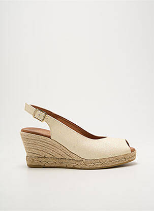 Espadrilles fermeture boucle(s) talon de 7 à 9cm beige LA MAISON DE L'ESPADRILLE femme