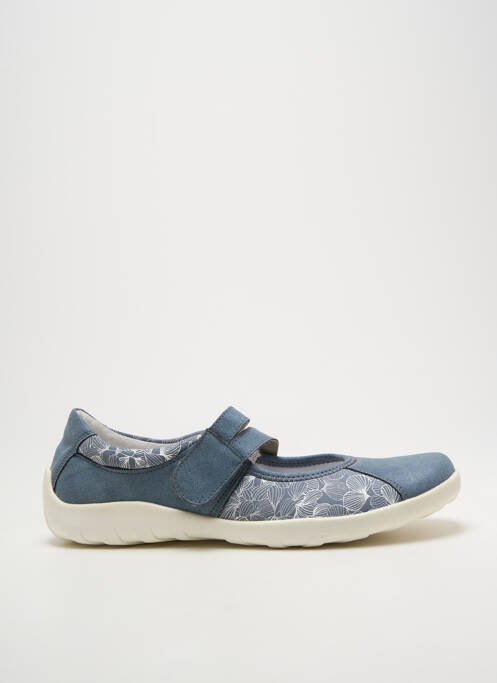 Ballerines fermeture scratch talon plat jusqu'à 3cm bleu REMONTE femme