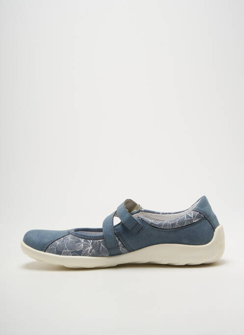 Ballerines fermeture scratch talon plat jusqu'à 3cm bleu REMONTE femme