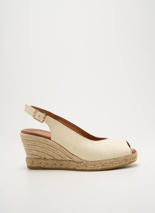Espadrilles fermeture boucle(s) talon de 7 à 9cm beige LA MAISON DE L'ESPADRILLE femme