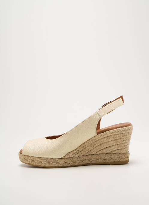 Espadrilles fermeture boucle(s) talon de 7 à 9cm beige LA MAISON DE L'ESPADRILLE femme