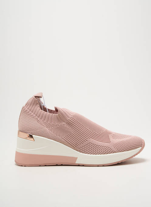 Baskets talon compensé talon de 7 à 9cm rose XTI femme