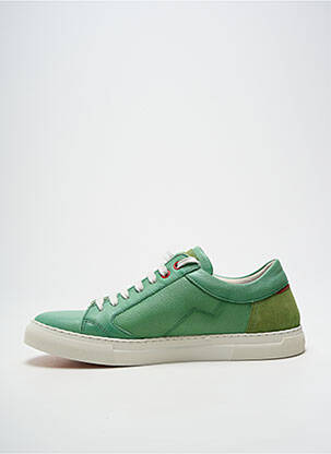 Baskets fermeture zip et lacets bout rond vert FLUCHOS homme