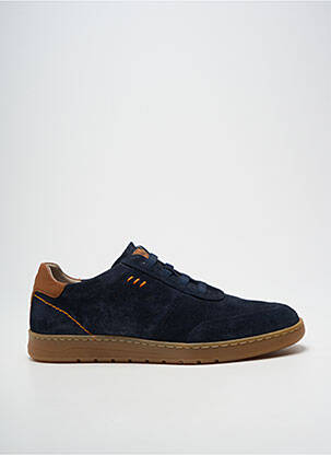 Baskets fermeture elastique bout rond bleu FLUCHOS homme