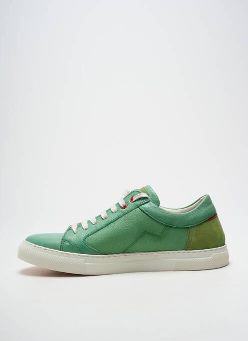 Baskets fermeture zip et lacets bout rond vert FLUCHOS homme