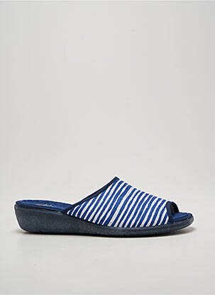 Mules/sabots bout ouvert talon de 4 à 6cm bleu CM CONFORT femme