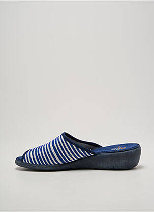 Mules/sabots bout ouvert talon de 4 à 6cm bleu CM CONFORT femme
