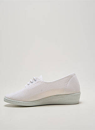 Chaussons/pantoufles fermeture lacets talon plat jusqu'à 3cm blanc AMERICAN STADIUM femme