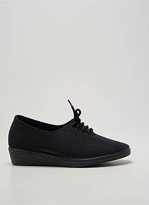 Chaussons/pantoufles fermeture lacets talon plat jusqu'à 3cm noir AMERICAN STADIUM femme