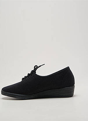 Chaussons/pantoufles fermeture lacets talon plat jusqu'à 3cm noir AMERICAN STADIUM femme
