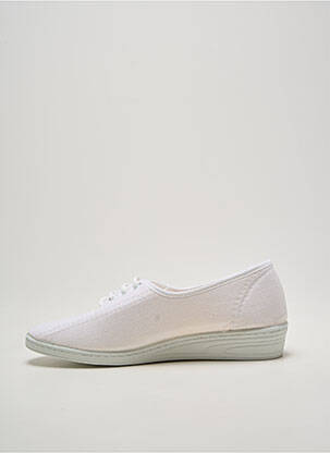 Chaussons/pantoufles fermeture lacets talon plat jusqu'à 3cm blanc AMERICAN STADIUM femme